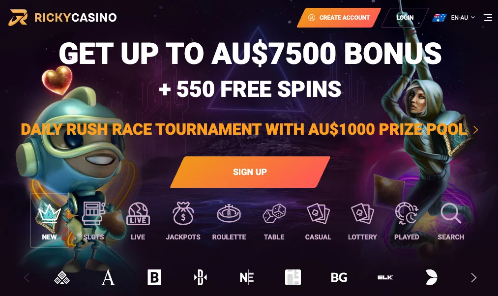 Ricky Casino No Deposit Bonus